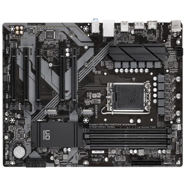 Mainboard|GIGABYTE|Intel B760 Express|LGA1700|ATX|Memory DDR4|Memory slots 4|4xPCI-Express 3.0 1x|1xPCI-Express 4.0 16x|2xM.2|1xHDMI|1xDisplayPort|4xUSB 2.0|1xUSB 3.2|1xUSB-C|1xPS/2|1xRJ45|3xAudio port|B760DS3HDDR4 - Image 5