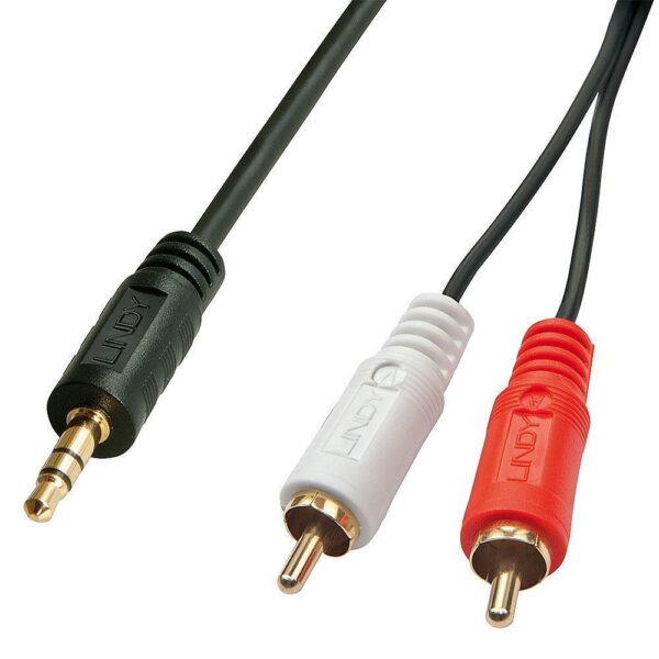 CABLE AUDIO 2XRCA/3.5MM M/M 3M/35682 LINDY - Image 2