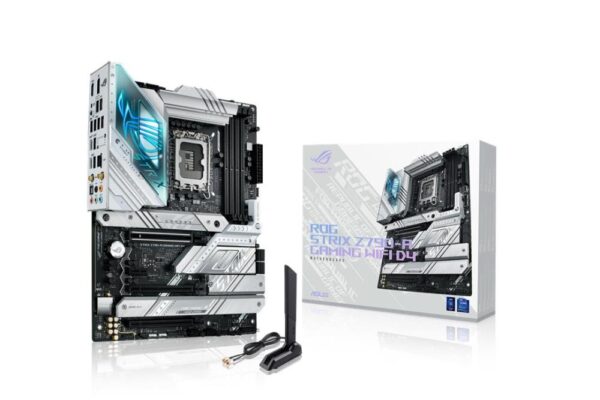 Mainboard|ASUS|Intel Z790|LGA1700|ATX|Memory DDR4|Memory slots 4|1xPCI-Express 3.0 1x|2xPCI-Express 4.0 16x|1xPCI-Express 5.0 16x|4xM.2|1xHDMI|1xDisplayPort|2xUSB 2.0|6xUSB 3.2|2xUSB-C|1xRJ45|5xAudio port|STRIXZ790-AGAMWIFID4