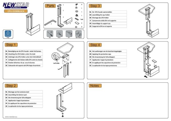PC ACC DESK MOUNT 30KG/CPU-D200BLACK NEOMOUNTS - Image 4