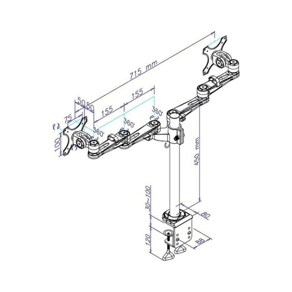 TV SET ACC DESK MOUNT SILVER/10-26" FPMA-D935D NEOMOUNTS - Image 3