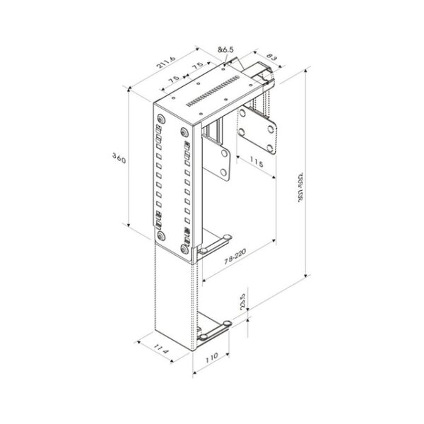 PC ACC DESK MOUNT 30KG/CPU-D100BLACK NEOMOUNTS - Image 7
