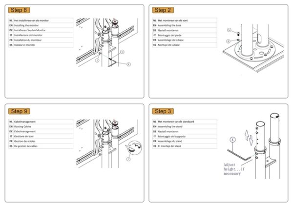 TV SET ACC FLOOR STAND SILVER/27-60" PLASMA-M1800E NEOMOUNTS - Image 9
