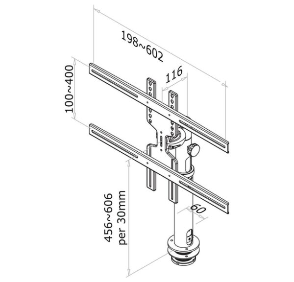 TV SET ACC DESK MOUNT 32-60"/FPMA-D1200BLACK NEOMOUNTS - Image 3