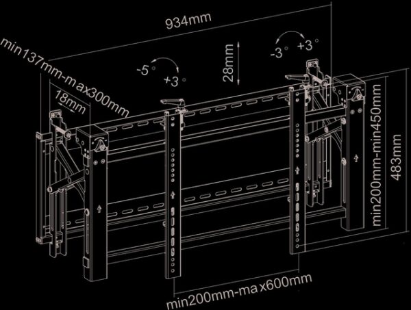 TV SET ACC WALL MOUNT BLACK/LED-VW2000BLACK NEOMOUNTS - Image 4