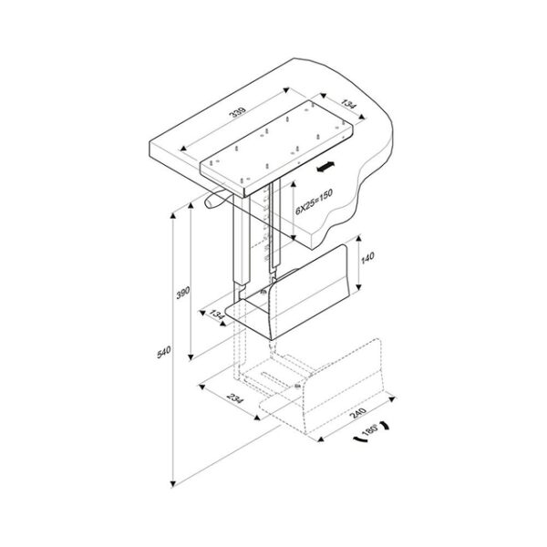 PC ACC DESK MOUNT 30KG/CPU-D250BLACK NEOMOUNTS - Image 6
