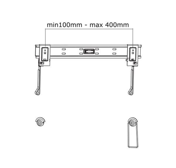 TV SET ACC WALL MOUNT BLACK/23-47" PLASMA-W840 NEOMOUNTS - Image 3