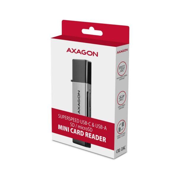 CARD READER USB-C+USB3.2 2SLOT/SD/MICROSD CRE-DAC AXAGON - Image 2