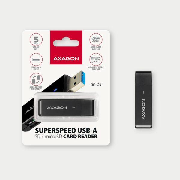 CARD READER USB3.2/SD/MICROSD CRE-S2N AXAGON - Image 3