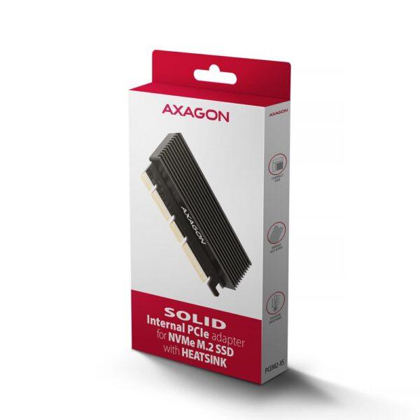 SSD ACC ADAPTER PCIE M.2/NVME/W/HS PCEM2-XS AXAGON - Image 2