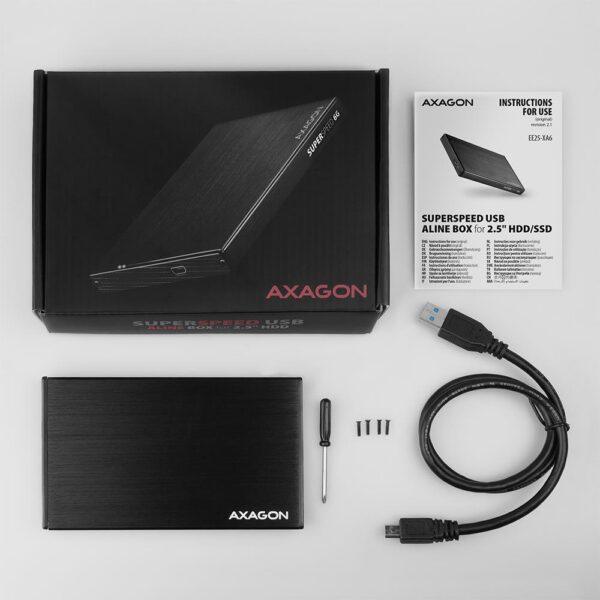 HDD ACC ENCLOSURE 2.5"/USB3.2 EE25-XA6 AXAGON - Image 3