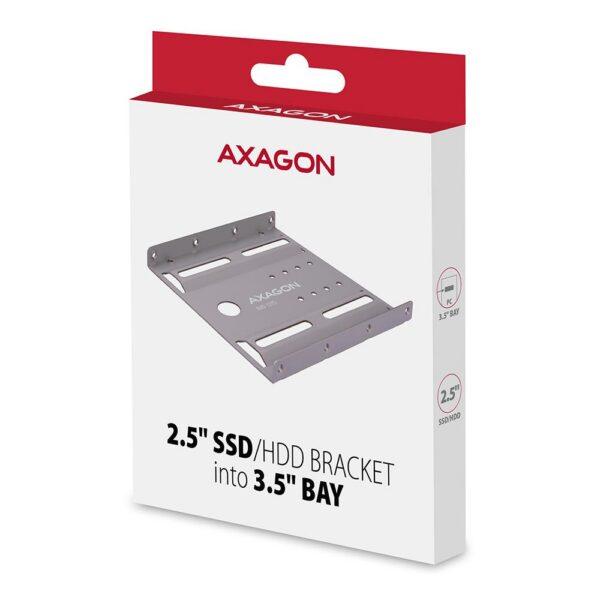 SSD ACC BRACKET 2.5" TO 3.5"/GREY RHD-125S AXAGON - Image 2