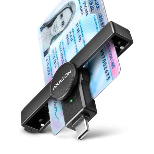 CARD READER POCKET SMARTCARD/USB-C CRE-SMPC AXAGON - Image 2