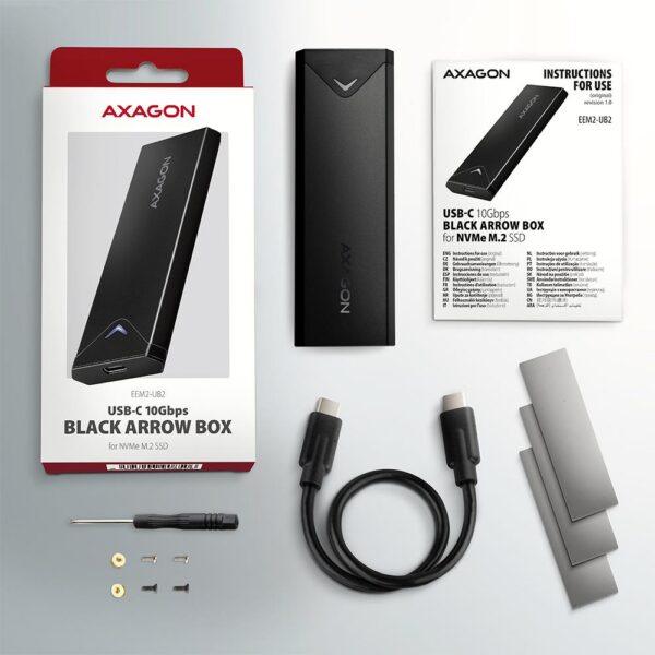 SSD ACC ENCLOSURE M.2 NVME/USB-C EEM2-UB2 AXAGON - Image 4