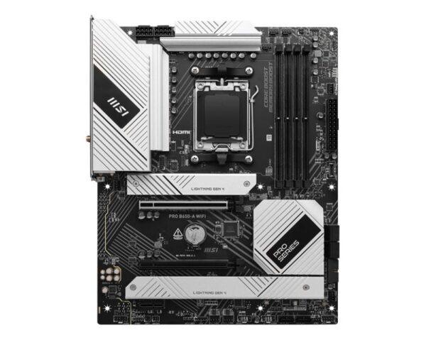 Mainboard|MSI|AMD B650|SAM5|ATX|Memory DDR5|Memory slots 4|1xPCI-Express 3.0 1x|1xPCI-Express 4.0 2x|1xPCI-Express 4.0 16x|3xM.2|1xHDMI|1xDisplayPort|2xUSB 2.0|7xUSB 3.2|1xUSB-C|1xOptical S/PDIF|1xRJ45|3xAudio port|PROB650-AWIFI - Image 2