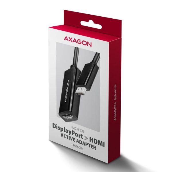 I/O ADAPTER DP TO HDMI/0.15M RVD-HI20N AXAGON - Image 2