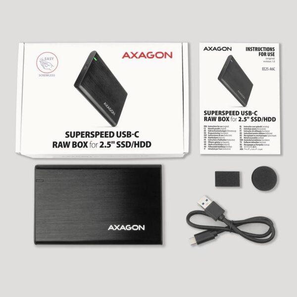 HDD ACC ENCLOSURE 2.5"/USB-C EE25-A6C AXAGON - Image 3
