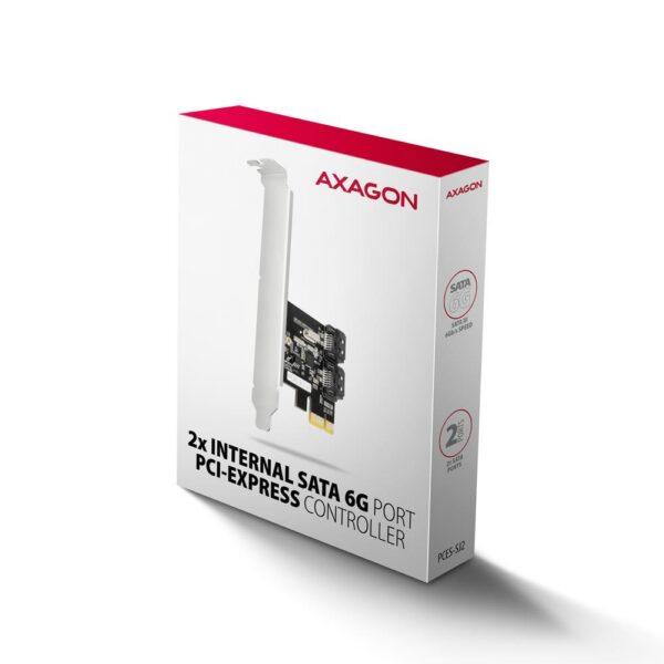 SSD ACC I/O CONTROLLER PCIE/2XSATA 6G PCES-SJ2 AXAGON - Image 2