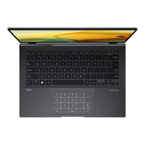 Notebook|ASUS|ZenBook Series|UM3402YA-KM774W|CPU  Ryzen 5|7430U|2300 MHz|14"|2880x1800|RAM 16GB|LPDDR4x|SSD 512GB|AMD Radeon Graphics|Integrated|ENG|NumberPad|Card Reader microSD|Windows 11 Home|Black|1.35 kg|90NB1271-M00B60 - Image 4