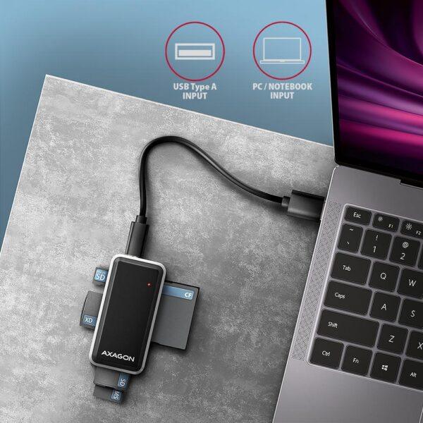 CARD READER MINI 5-SLOT/USB2.0 0.1M CRE-X1 AXAGON - Image 4