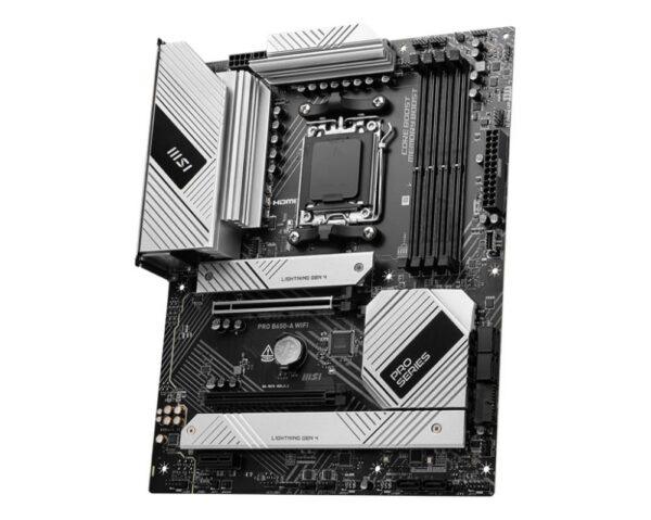 Mainboard|MSI|AMD B650|SAM5|ATX|Memory DDR5|Memory slots 4|1xPCI-Express 3.0 1x|1xPCI-Express 4.0 2x|1xPCI-Express 4.0 16x|3xM.2|1xHDMI|1xDisplayPort|2xUSB 2.0|7xUSB 3.2|1xUSB-C|1xOptical S/PDIF|1xRJ45|3xAudio port|PROB650-AWIFI - Image 3
