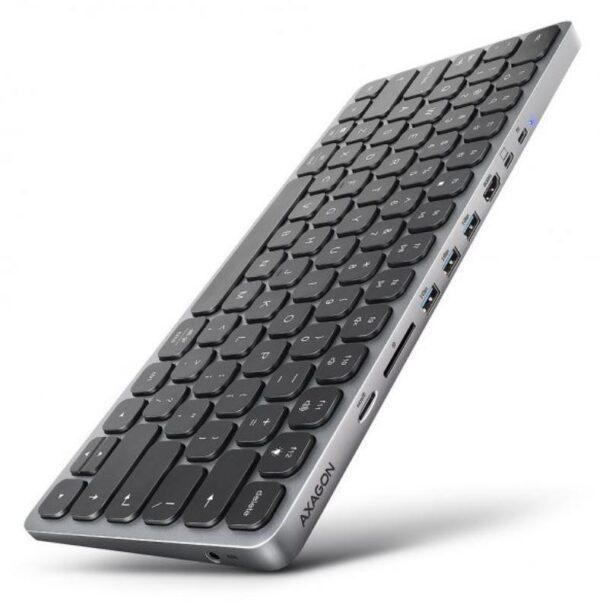 KEYBOARD + I/O HUB 9IN1/0.6M HMC-KB-CS AXAGON