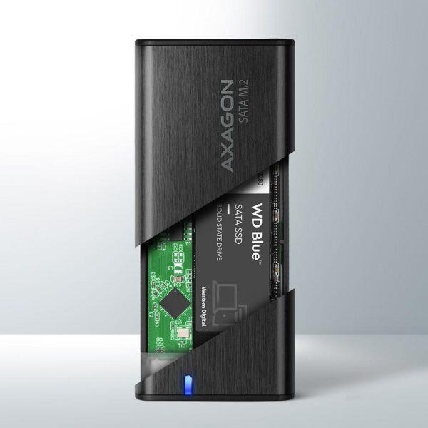 SSD ACC ENCLOSURE M.2 SATA/USB-C EEM2-SBC AXAGON - Image 2