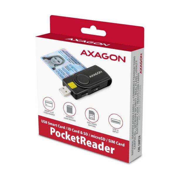 CARD READER USB-C+USB2.0 4SLOT/SMARTCARD CRE-SMP2A AXAGON - Image 2