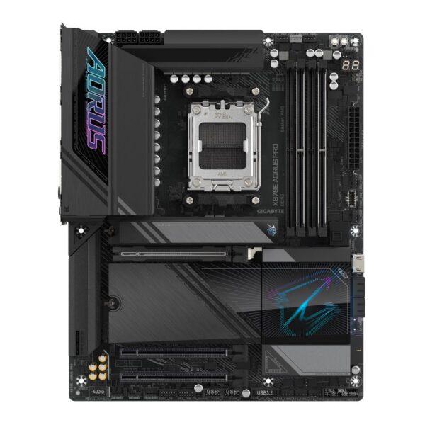 Mainboard|GIGABYTE|AMD X870E|SAM5|ATX|Memory DDR5|Memory slots 4|1xPCI-Express 3.0 4x|1xPCI-Express 4.0 4x	|1xPCI-Express 5.0 16x|4xM.2|1xHDMI|2xUSB 2.0|7xUSB 3.2|2xUSB-C|1xOptical S/PDIF|1xRJ45|2xAudio port|X870EAORUSPRO1.1 - Image 2