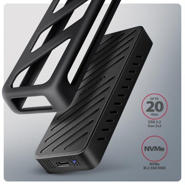SSD ACC ENCLOSURE M.2 NVME/USB-C EEM2-20G AXAGON - Image 2