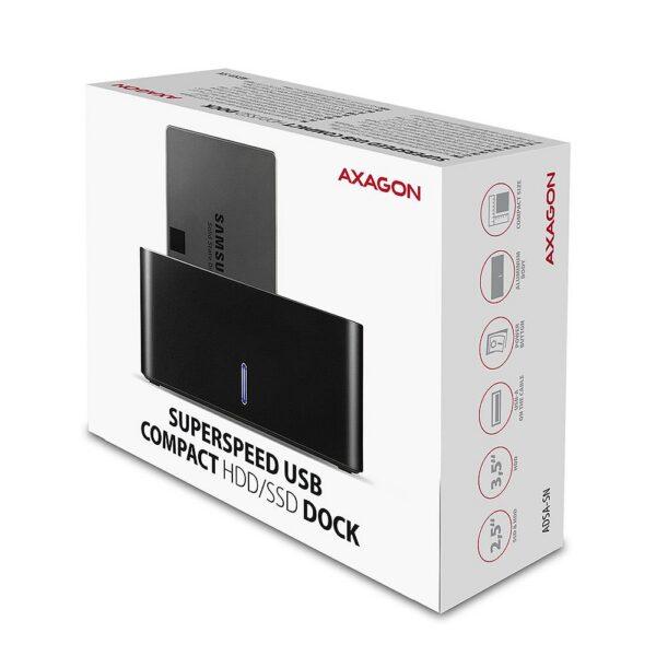 HDD ACC DOCK STATION USB3.2/2.5"/3.5" SATA ADSA-SN AXAGON - Image 4