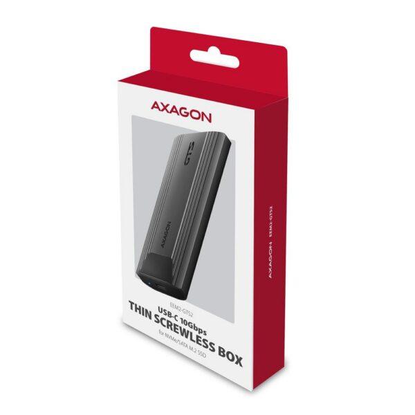 SSD ACC ENCLOSURE M.2 NVME/SATA USB-C EEM2-GTS2 AXAGON - Image 3