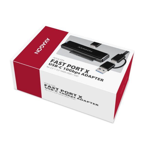 SSD ACC ADAPTER USB-C/SATA 6G/10GBPS 0.6M ADSA-FPX AXAGON - Image 2