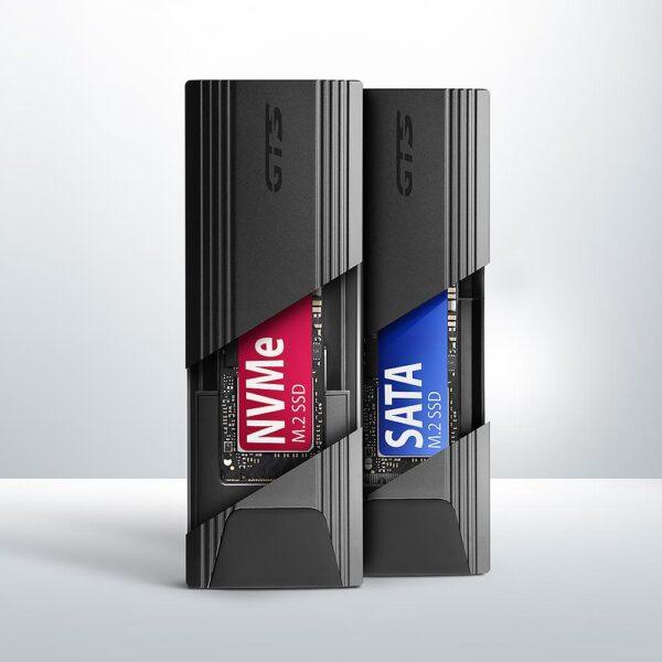 SSD ACC ENCLOSURE M.2 NVME/SATA USB-C EEM2-GTS2 AXAGON - Image 2