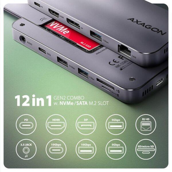 NB ACC DOCKING STATION/12IN1 HMC-12GM2 AXAGON - Image 4
