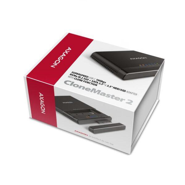 SSD ACC ADAPTER USB-C/M.2&SATA/10GBPS 0.1M ADSA-CC AXAGON - Image 2