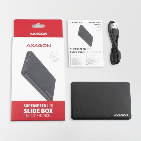 HDD ACC ENCLOSURE 2.5"/USB3.2 EE25-SL AXAGON - Image 3