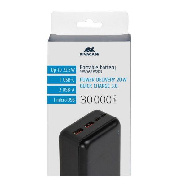 POWER BANK USB 30000MAH/VA2103 RIVACASE - Image 9