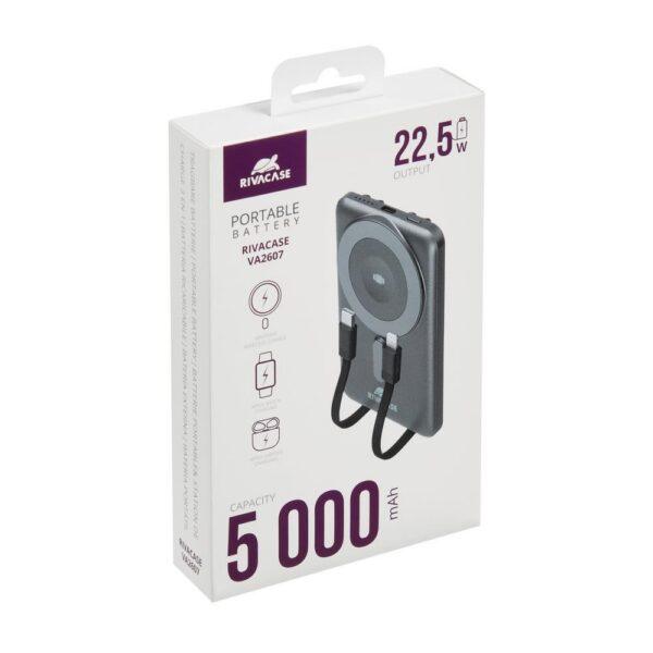 POWER BANK WRL 5000MAH/MAGSAFE+IWATCH VA2607 RIVACASE - Image 12