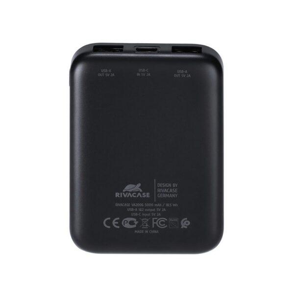 POWER BANK USB 5000MAH/VA2006 BLACK RIVACASE - Image 4