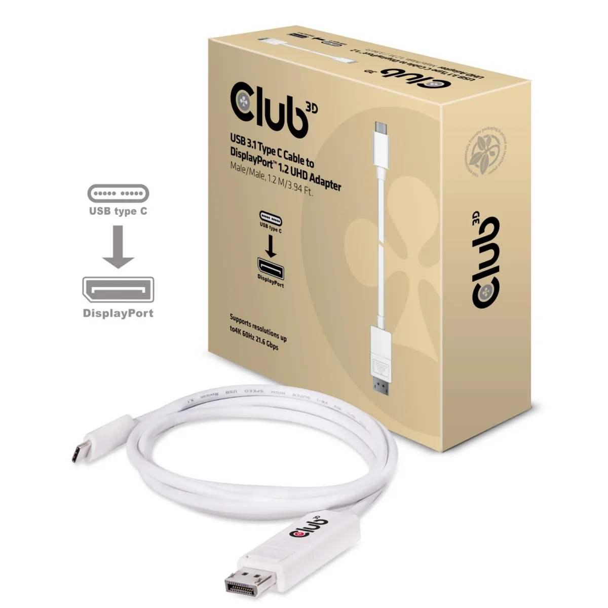 Club3d kaabel USB-C to DP M CAC-1517