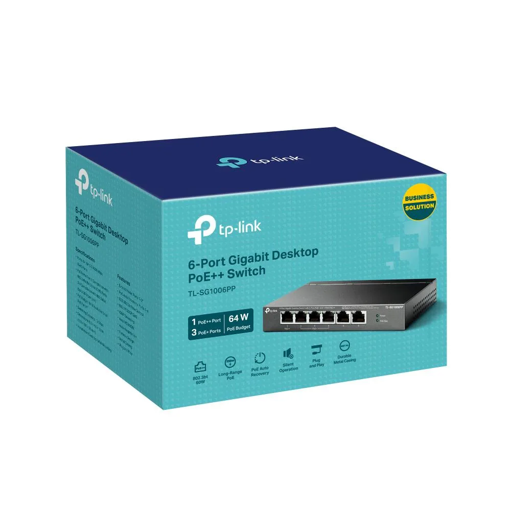 TP-Link Desktop/pedestal PoE+ ports 4