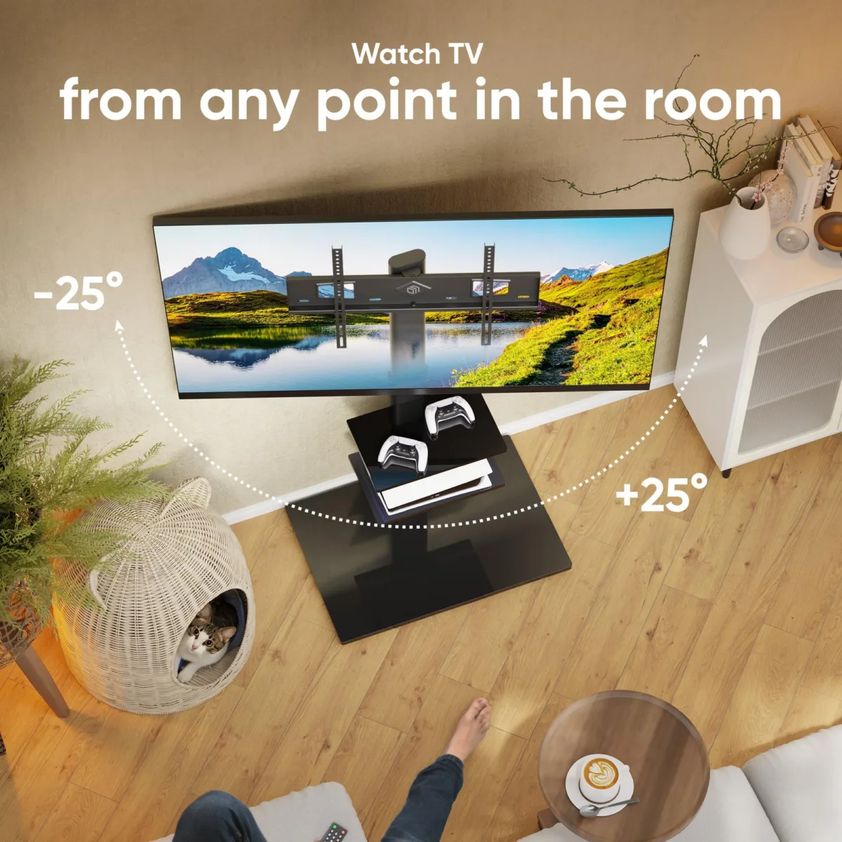 Onkron TV komplekt Acc Floor Stand 32-65″ Black TS5550