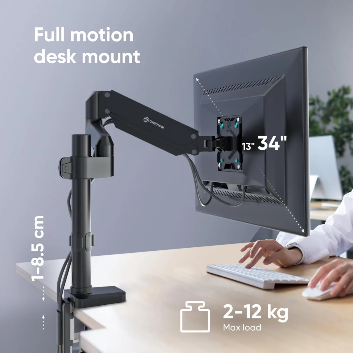 Onkron monitor Acc Desk Mount 13-34″ Black G75