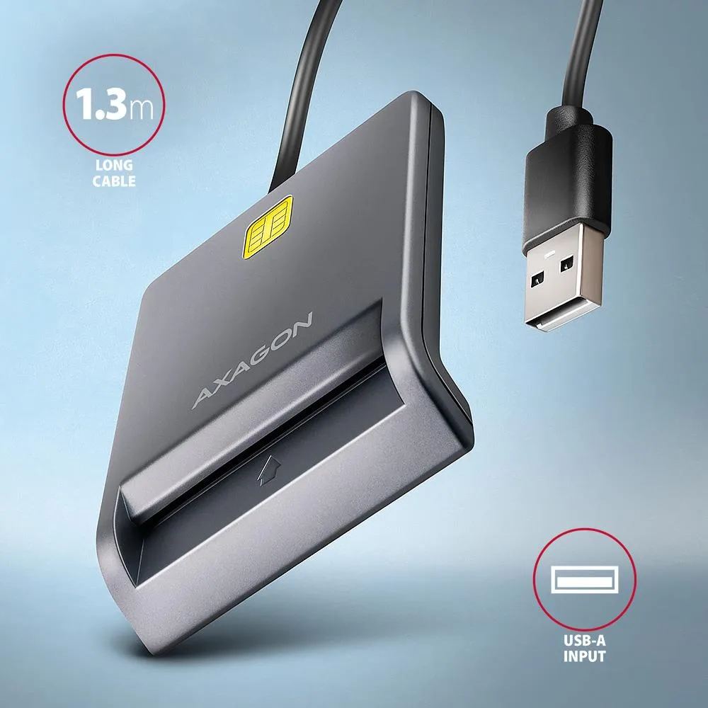 Axagon kaardilugeja Flat Smartcard ID CRE-SM3T - Pilt 4