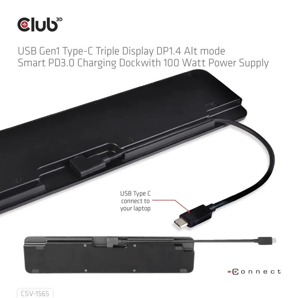 Club3d NB Acc Docking Station USB-C CSV-1565