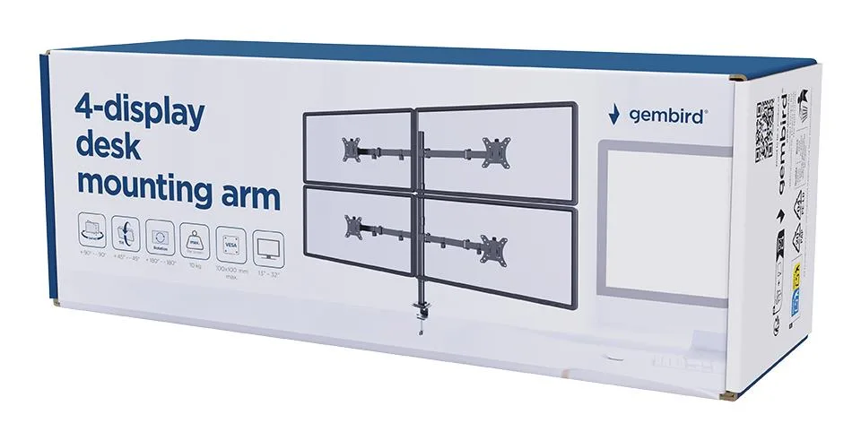 Gembird Display Acc 4 Mounting Arm 13-32″ MA-D4