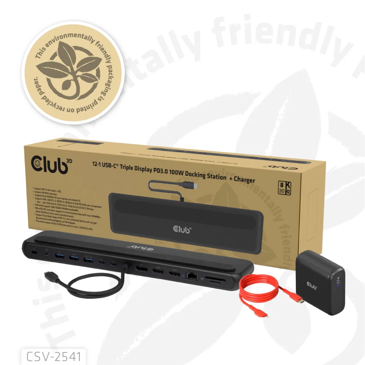 Club3d NB Acc Docking Station USB-C CSV-2541