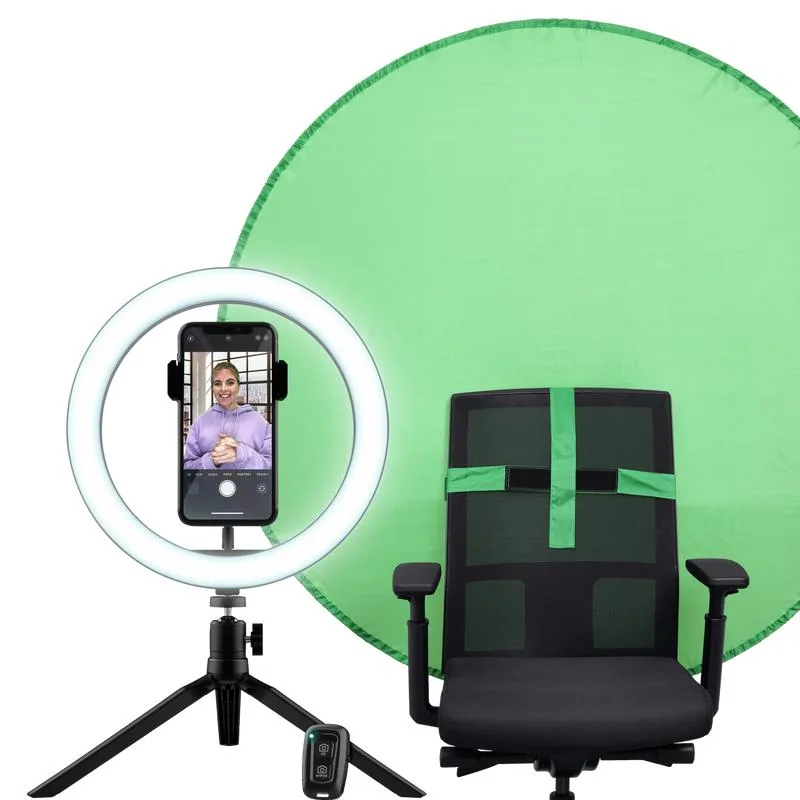 Trust Mobile Acc Ring Light& Green Screen komplekt 24881
