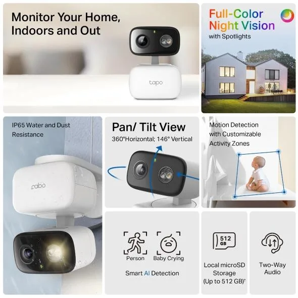 TP-Link juhtmevaba sise kaamera TAPO-C206